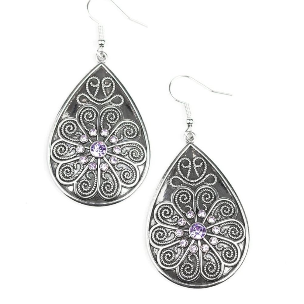 Paparazzi Banquet Bling Purple Earrings